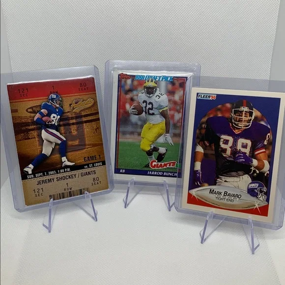 New York Giants NFL Football Trading Card Tiki Barber Pepper Johnson Jennings - Picture 4 of 5